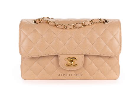 small chanel o pouch beige